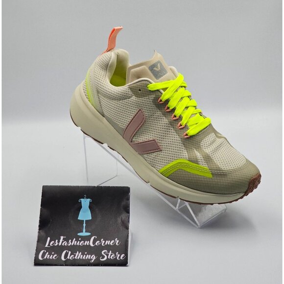 VEJA Women's Natural Babe Jaune Fluo Condor 2 Alveomesh  Running Shoes Sz 10 251 - Picture 13 of 16